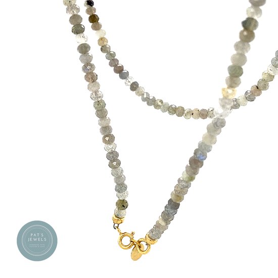 Collier Pat's Jewels - Collier Femme - Collier Perles - Pierre Gemme Labradorite - Or
