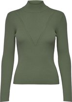 Jacqueline de Yong Trui Jdyplum Reba L/s High Neck Pullover 15232951 Kalmata Dames Maat - L