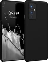 kwmobile telefoonhoesje voor OnePlus 9 (EU/NA Version) - Hoesje met siliconen coating - Smartphone case in zwart