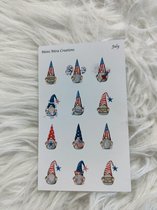 Mimi Mira Creations Planner Stickers Gnomes July