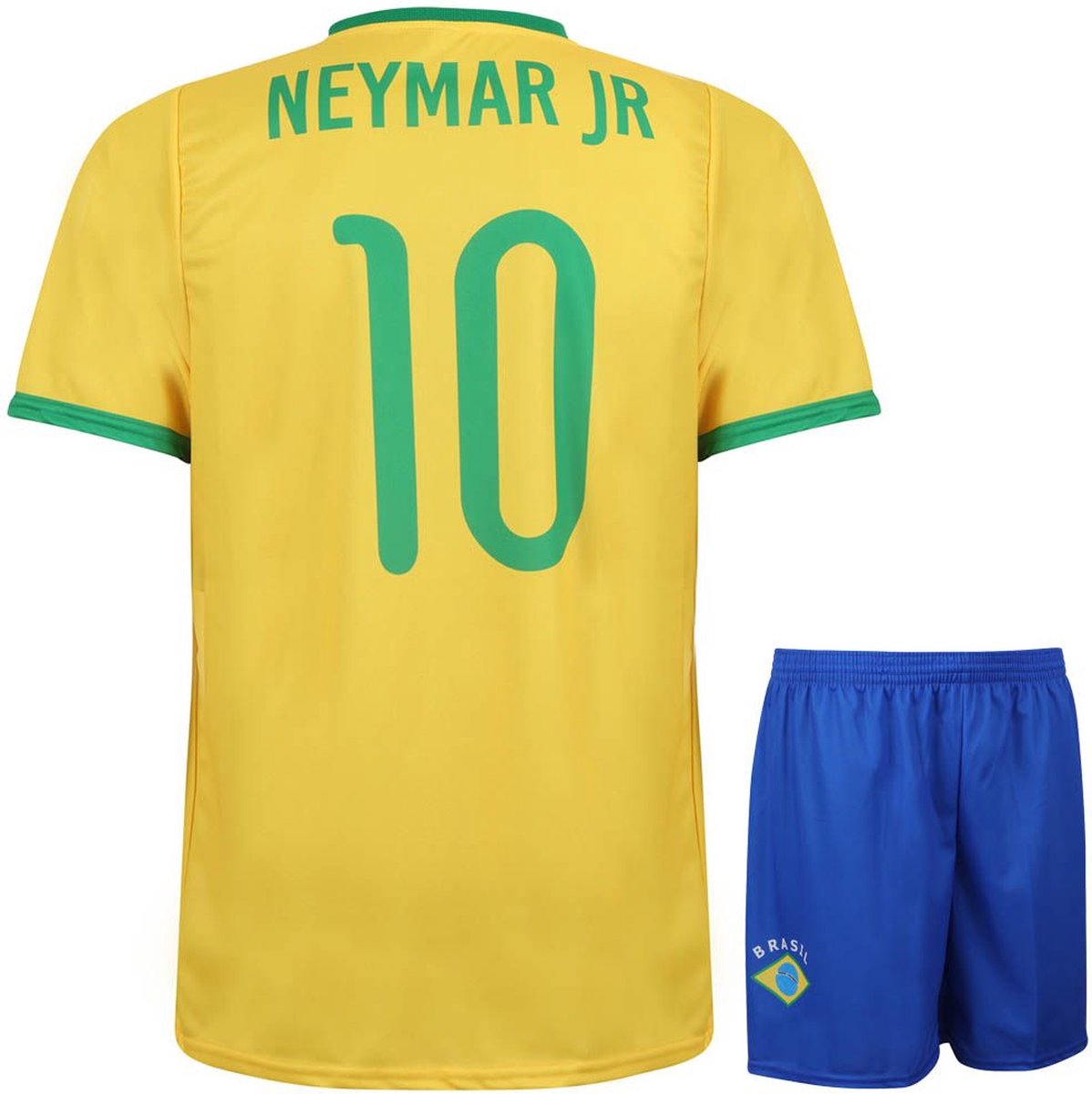 Brazilie Neymar Voetbalshirt - Voetbaltenue Kinderen - 128 - Geel
