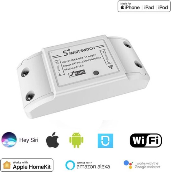 Hozey - Lichtschakelaar - Wandschakelaar | WiFi App | Apple HomeKit - Google Home | bol.com