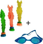 Jobber Playground - Duikstaafjes + gratis duikbril kinderen - Zwembad Speelgoed - Willekeurige kleur