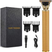 PROFESSION T9 verbeterde oplaadbare tondeuse, baardtrimmer precisie werk, goudkleur, in geschenkdoos, tijdelijk met gratis neushaartrimmer