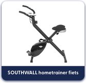 SOUTHWALL Hometrainer - Revalidatiefiets - Cardio fiets - Binnen fiets - Met monitor - Opvouwbaar - Zwart