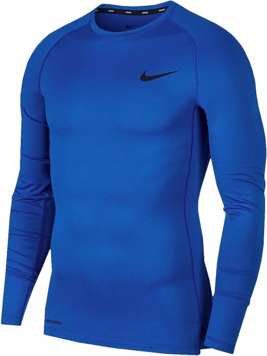 Nike Pro 4 Sportshirt - Maat S - Mannen - blauw