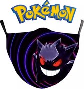 Pokémon Gengar Mondmasker Kind - Pokemon Go Mondkapje Voor Kinderen - Gengar - Zwart