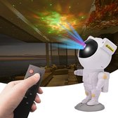 Astronaut Sterren Projector - Led Lamp met Afstandsbediening - Projectorlamp - Timerfunctie - Sterrenhemel - Nachtlampje Baby - Roterend - Multicolour - Wit