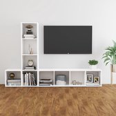 Decoways - 3-delige Tv-meubelset spaanplaat wit