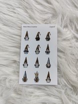 Mimi Mira Creations Planner Stickers Gnomes Leopard