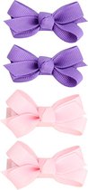 Haarspeldjes met strik |  "Pink Purple" | Roze, Paars| baby haaraccessoires | baby haarspeldjes | Baby, Meisje