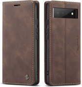 Google Pixel 6 Pro hoesje - Wallet Case - Coffee - Caseme