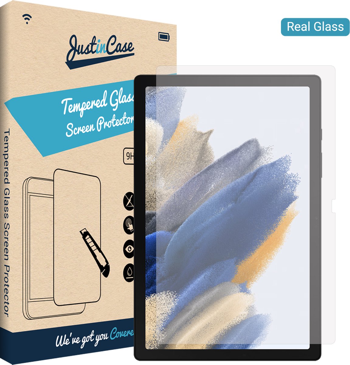 Just in Case screenprotector geschikt voor Samsung Galaxy Tab A8 - Screenprotector Tablet Glas