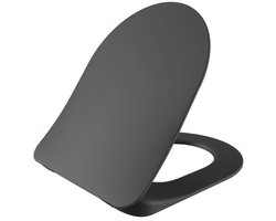 Creavit wc-zitting Duroplast – softclose & quick release – inox scharnieren – mat antraciet