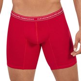 Clever Moda - Instinct Lange Boxer Rood - Maat S - Heren ondergoed - Onderbroek voor mannen