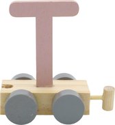 Lettertrein T roze | * totale trein pas vanaf 3, diverse, wagonnetjes bestellen aub