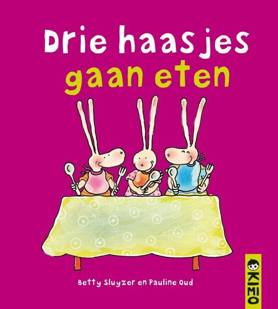 Cover van het boek 'Drie haasjes gaan eten' van Betty Sluyzer