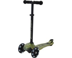 Bandits & Angels Step Little Adventure Retro Green vanaf 2 jaar voor Jongens en Meisjes - Groene Kinderstep met Drie Wielen - Kinder Driewieler Step met LED lampjes - Verstelbaar Stuur en Stuurslot - Voetrem