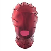 Nooitmeersaai - Polyester hoofdmasker met gaten - rood