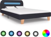 Decoways - Bedframe met LED stof donkergrijs 120x200 cm