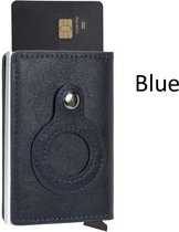 KJProducts Pasjeshouder - Portemonnee - kaarthouder - Aluminium - Unisex - RFID en NFC beveiligd - Geschikt voor Apple airtag - Bruin - pasjeshouder met airtag houder/vakje