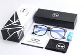 LC Eyewear Computerbril - Blauw Licht Bril - Blue Light Glasses - Beeldschermbril - Design - Unisex - Zwart