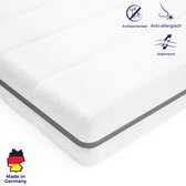 Toppdekmatras - 200x200 cm - koudschuim - comfort plus tijk - Topper - 5 cm hoog - Gemiddeld