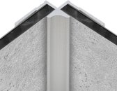 Schulte achterwand -profiel binnenhoek aluminium lengte 255cm - voor inkorten - D1901325-1