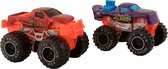 Jonotoys Monstertruck Bigfoot 7 Cm Die-cast Paars/rood 2 Stuks