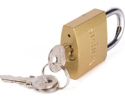 Stahlex Hangslot 38 mm - geharde beugel - goudkleurig - inclusief 3 sleutels