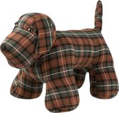 Deurstop | textiel | bruin - groen | 68x31x (h)47 cm