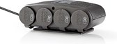 Nedis DCPA003 Universele Dc-voedingsadapter 5/12 V Dc Autolader/usb 4-weg