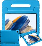 Hoes Geschikt voor Samsung Galaxy Tab A8 Hoes Kinder Hoesje Kids Case Cover Kidsproof - Hoesje Geschikt voor Samsung Tab A8 Hoesje Kinder Hoesje - Blauw