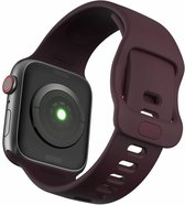Geschikt voor Apple watch bandje silicone new design 42mm-44mm paars