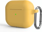Case Cover geschikt voor Geschikt voor Apple Airpods 3 - Siliconen Geel