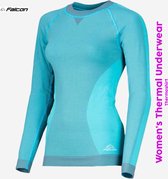 Falcon Long Sleeve Top Thermoshirt Dames Large - Turquoise