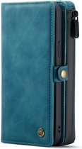 iPhone 13 Pro Casemania Hoesje Emerald Green - Luxe 2 in 1 Portemonnee Book Case met Extra Vakken