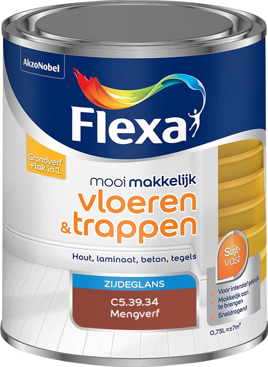 Flexa Mooi Makkelijk Verf - Vloeren en Trappen - Mengkleur - C5.39.34 - 750 ml