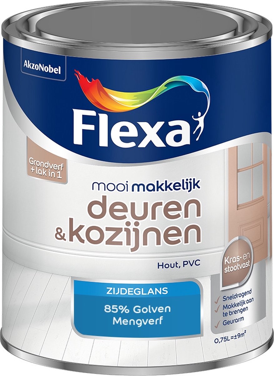 Flexa Mooi Makkelijk Verf - Deuren en Kozijnen - Mengkleur - 85% Golven - 750 ml