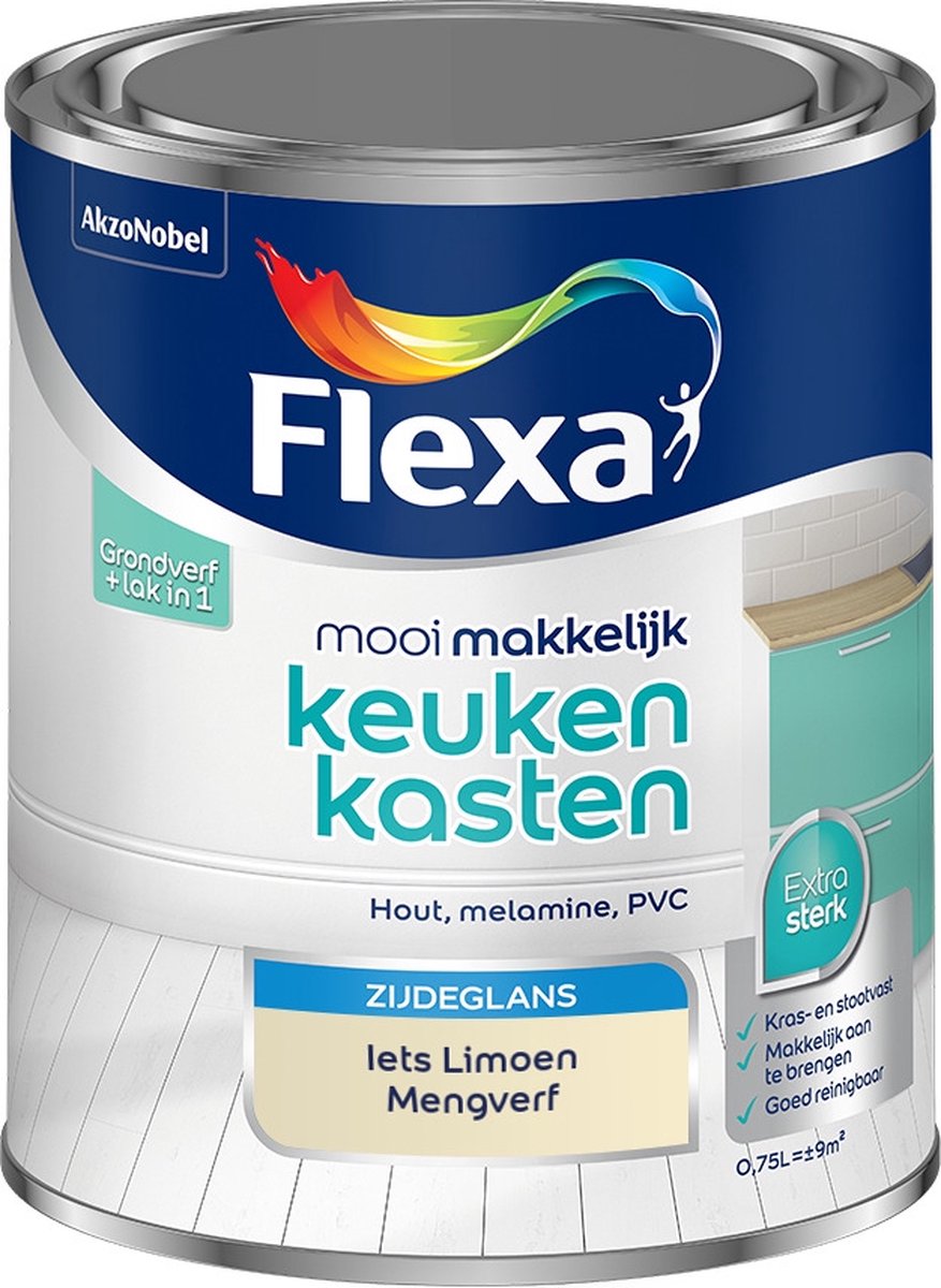 Flexa Mooi Makkelijk Verf - Keukenkasten - Mengkleur - Iets Limoen - 750 ml