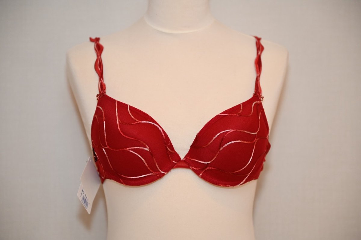 Selmark Lingerie Amanay BH - push up - A-E cup - rood - maat B 80