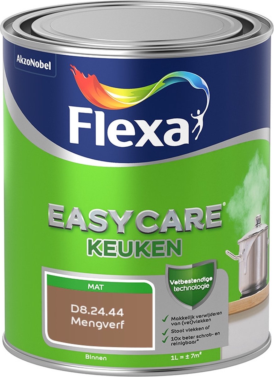 Flexa Easycare Muurverf - Keuken - Mat - Mengkleur - D8.24.44 - 1 liter