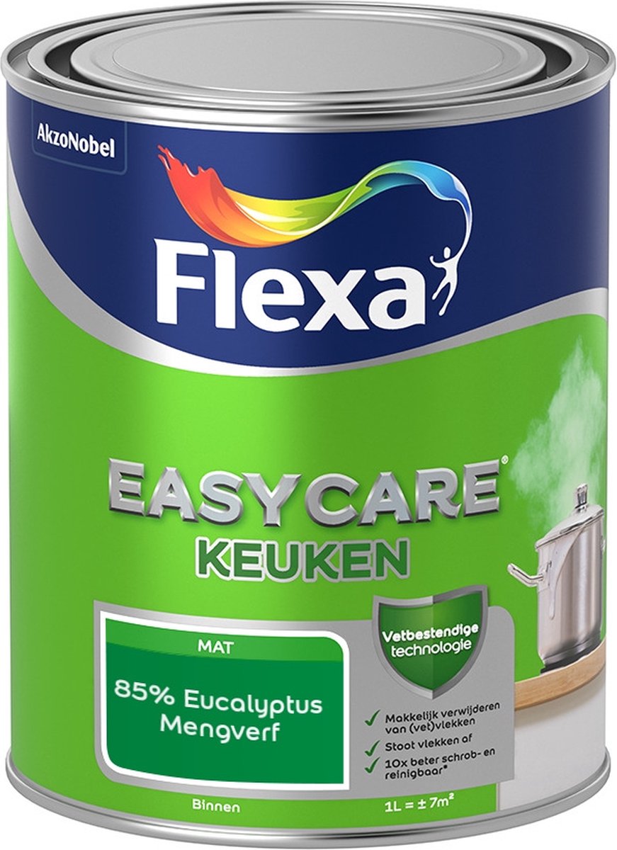 Flexa Easycare Muurverf - Keuken - Mat - Mengkleur - 85% Eucalyptus - 1 liter