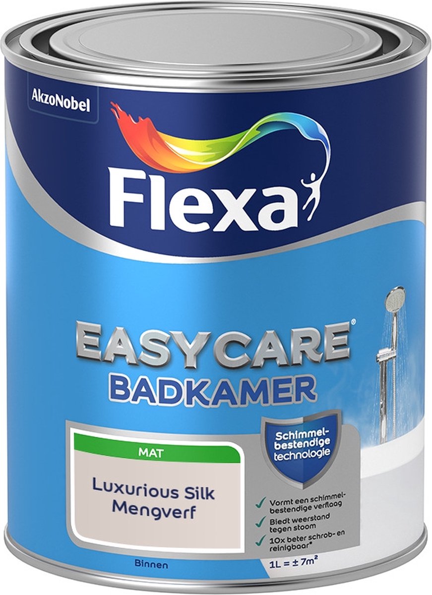 Flexa Easycare Muurverf - Badkamer - Mat - Mengkleur - Luxurious Silk - 1 liter