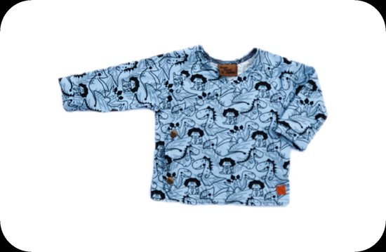 shirt dino blauw