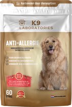 K9 Laboratories - anti allergie - supplement - voor honden - bij allergie - overgevoeligheid - jeuk - verminderde weerstand - 60 stuks - voor een gezonde hond