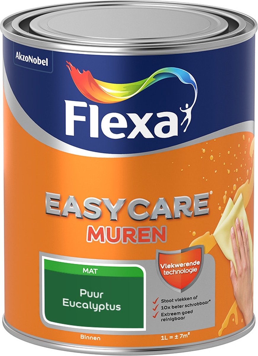 Flexa Easycare Muurverf - Mat - Mengkleur - Puur Eucalyptus - 1 liter
