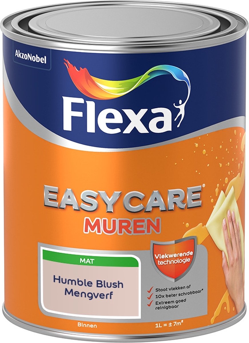 Flexa Easycare Muurverf - Mat - Mengkleur - Humble Blush - 1 liter