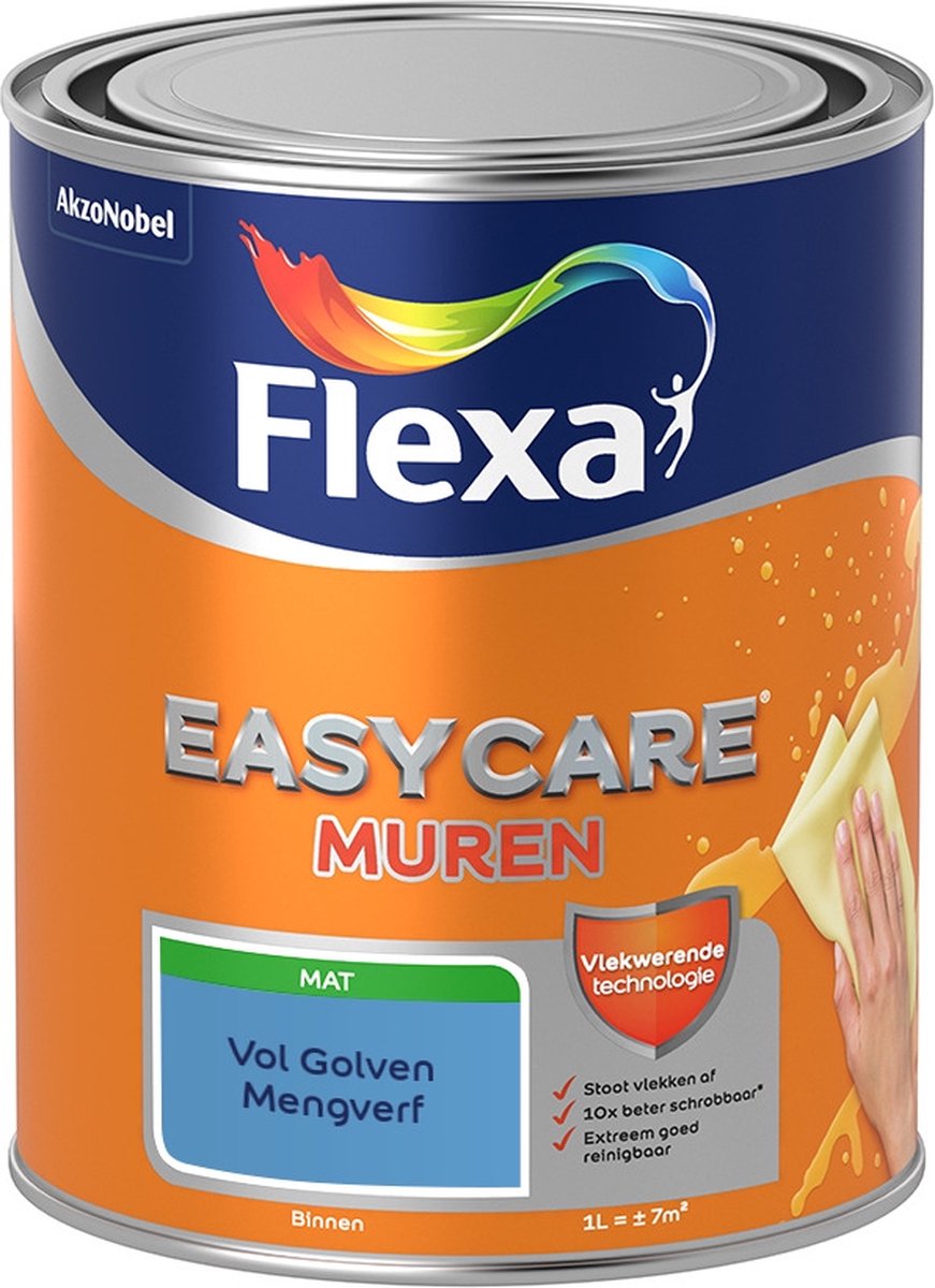 Flexa Easycare Muurverf - Mat - Mengkleur - Vol Golven - 1 liter