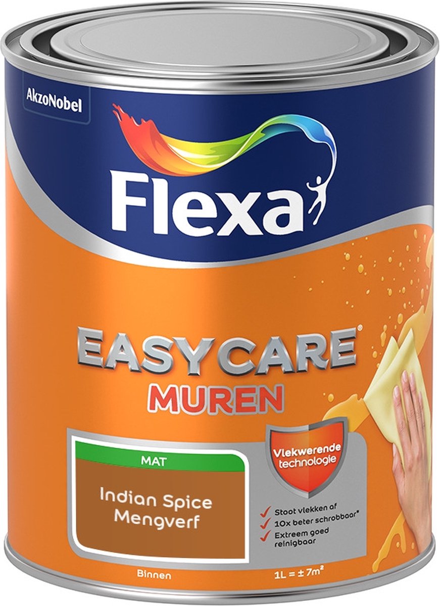 Flexa Easycare Muurverf - Mat - Mengkleur - Indian Spice - 1 liter